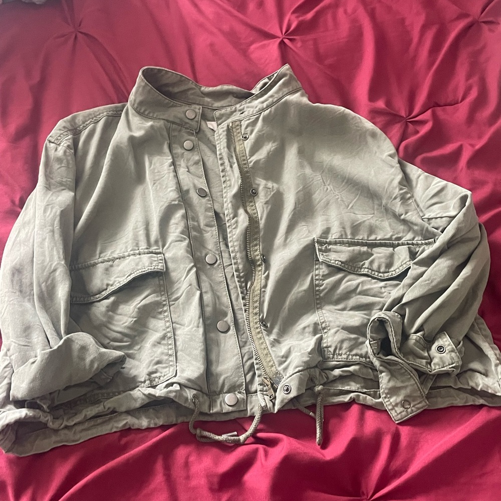 Loft crop bomber jacket!